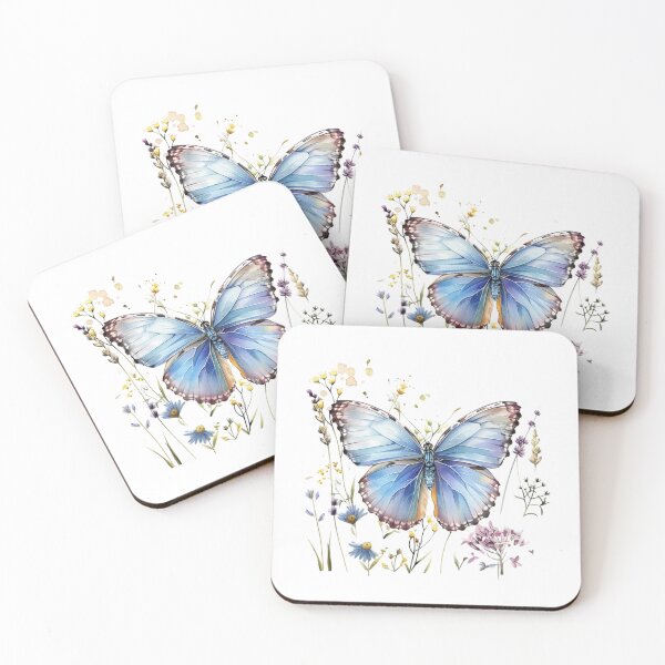 Item preview, Blue Butterfly | Elegant Nature Aesthetic Art designed and sold by Mandayartstudio.