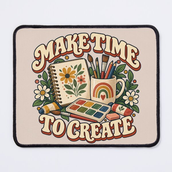 Item preview, Make Time to Create Retro Artist Design designed and sold by Mostafa Studio.