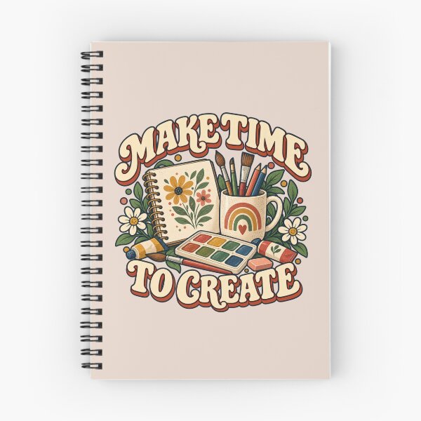 Item preview, Make Time to Create Retro Artist Design designed and sold by Mostafa Studio.