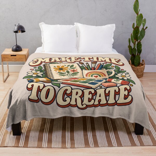 Item preview, Make Time to Create Retro Artist Design designed and sold by Mostafa Studio.