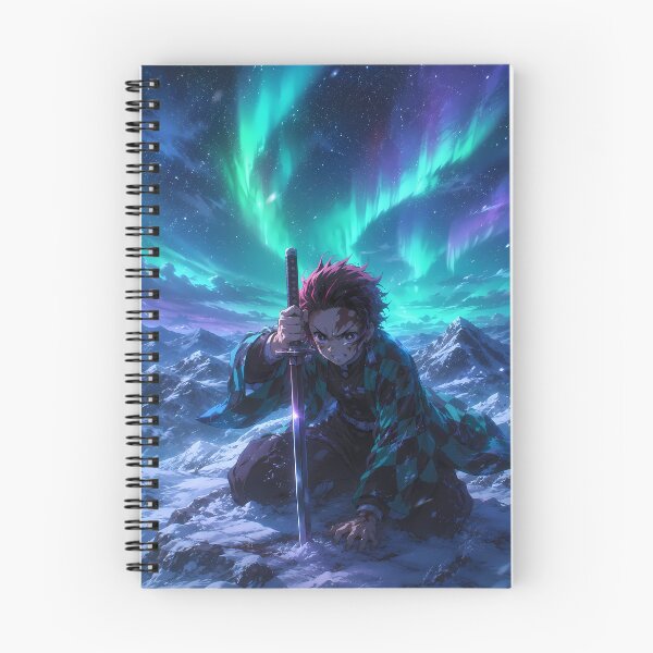 Item preview, Tanjiro Kamado Demon Slayer Aurora Mountain Resolve designed and sold by SolenneAzur.