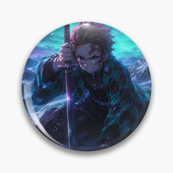 Item preview, Tanjiro Kamado Demon Slayer Aurora Mountain Resolve designed and sold by SolenneAzur.