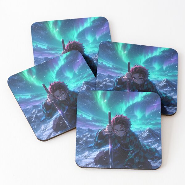 Item preview, Tanjiro Kamado Demon Slayer Aurora Mountain Resolve designed and sold by SolenneAzur.