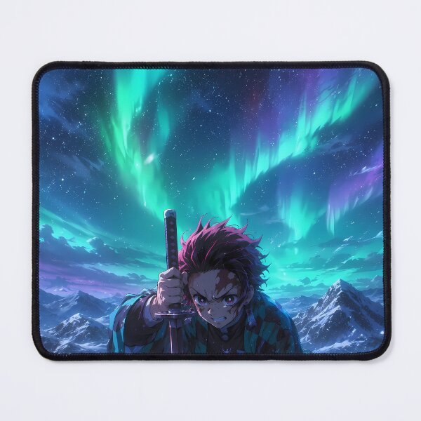 Item preview, Tanjiro Kamado Demon Slayer Aurora Mountain Resolve designed and sold by SolenneAzur.