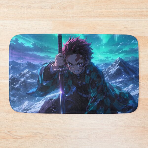 Item preview, Tanjiro Kamado Demon Slayer Aurora Mountain Resolve designed and sold by SolenneAzur.