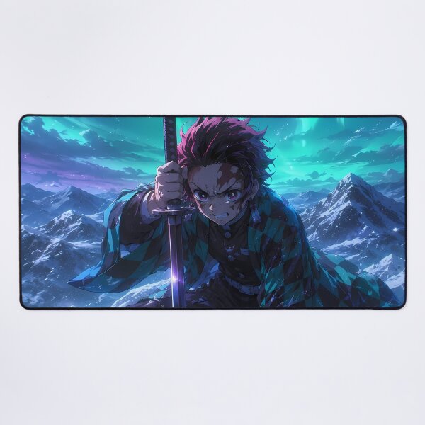 Item preview, Tanjiro Kamado Demon Slayer Aurora Mountain Resolve designed and sold by SolenneAzur.