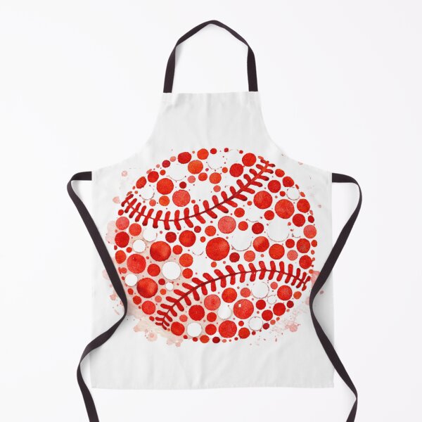 Item preview, Watercolor Red Polka Dot Baseball Graphic Art designed and sold by Vision Crafted.