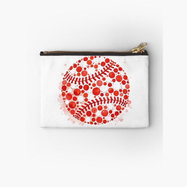Item preview, Watercolor Red Polka Dot Baseball Graphic Art designed and sold by Vision Crafted.