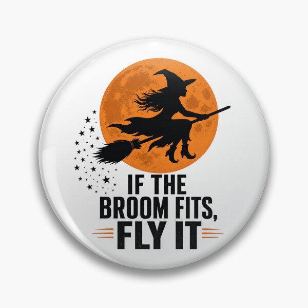 Item preview, If the Broom Fits Fly It Witch Moon designed and sold by Hermits-Loft.
