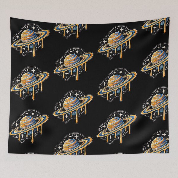 Item preview, Melting Saturn – Retro Cosmic Space Planet Art designed and sold by Abidel.