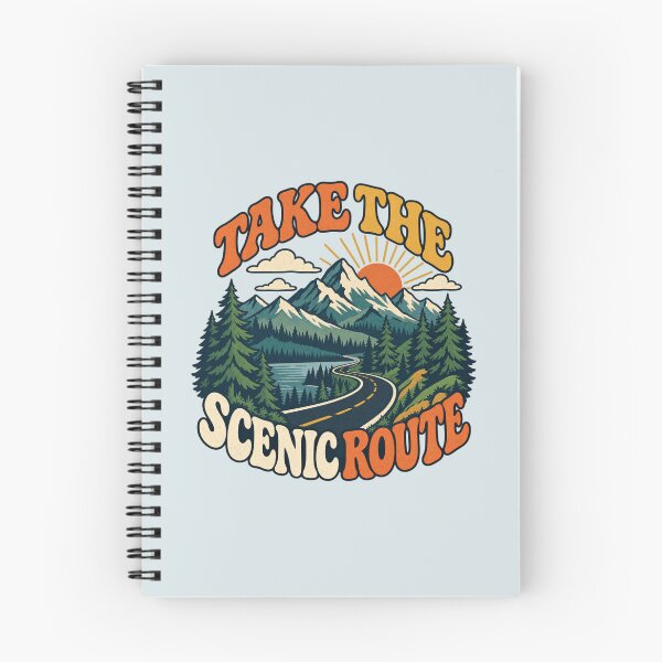 Item preview, Take the Scenic Route Retro Mountain Road designed and sold by Mostafa Studio.