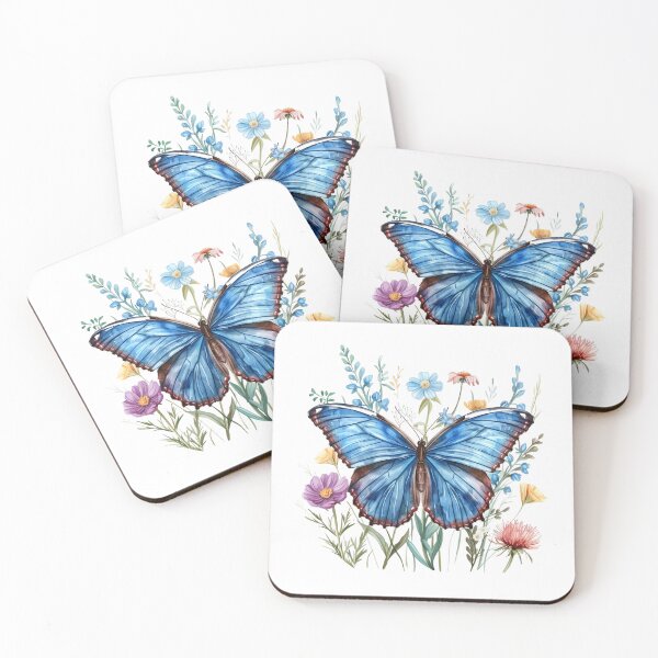 Item preview, Blue Butterfly | Elegant Nature Aesthetic Art designed and sold by Mandayartstudio.