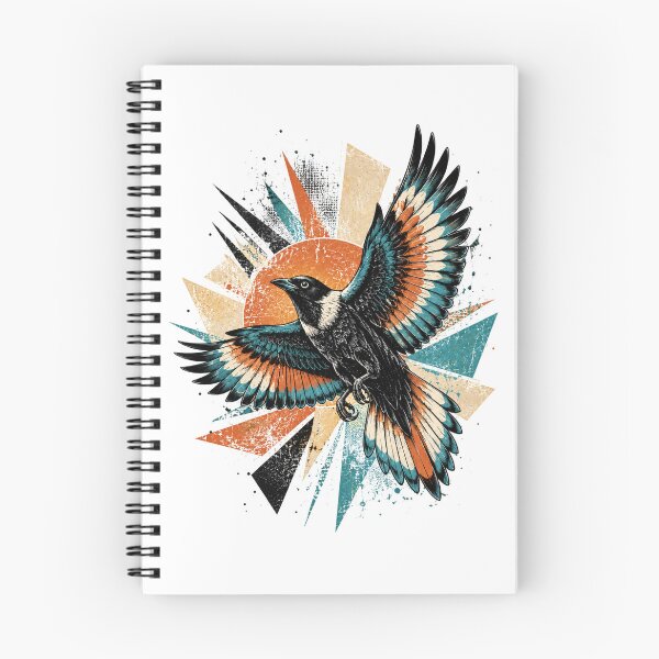 Item preview, Fly high with this striking retro magpie artwork! designed and sold by HoRC.