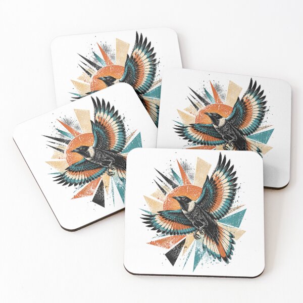 Item preview, Fly high with this striking retro magpie artwork! designed and sold by HoRC.