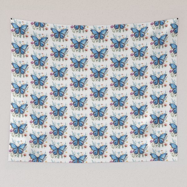 Item preview, Blue Butterfly | Elegant Nature Aesthetic Art designed and sold by Mandayartstudio.