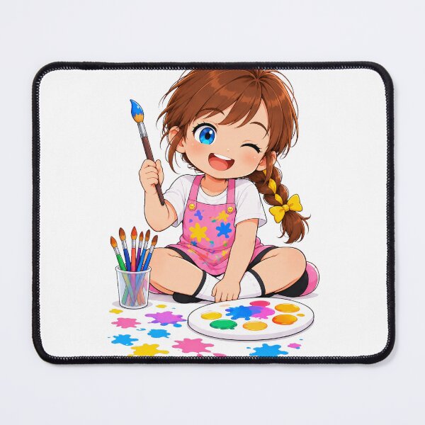 Item preview, Cute Little Artist Girl Painting Colorful Palette Kids Design designed and sold by Kenzie & Co.
