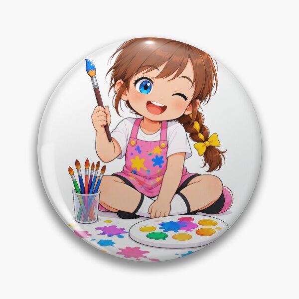 Item preview, Cute Little Artist Girl Painting Colorful Palette Kids Design designed and sold by Kenzie & Co.