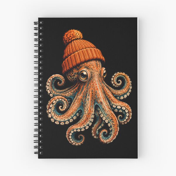 Item preview, Retro Beanie Octopus designed and sold by Funny Vintage Stickers And T-Shirts.
