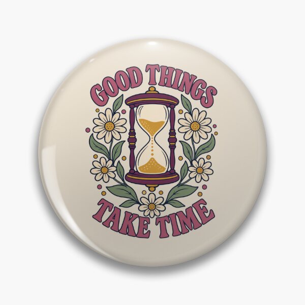 Item preview, Good Things Take Time Floral Hourglass designed and sold by Mostafa Studio.