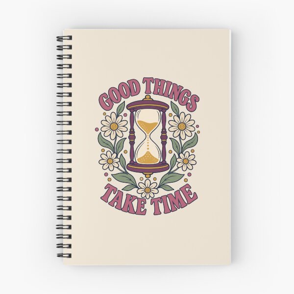 Item preview, Good Things Take Time Floral Hourglass designed and sold by Mostafa Studio.