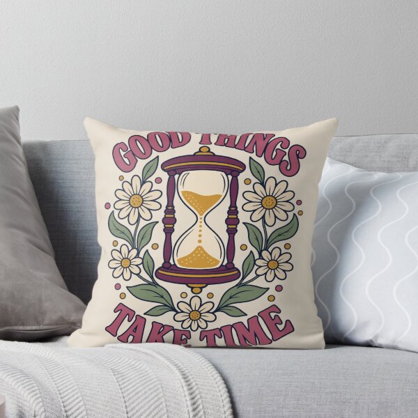 Item preview, Good Things Take Time Floral Hourglass designed and sold by Mostafa Studio.