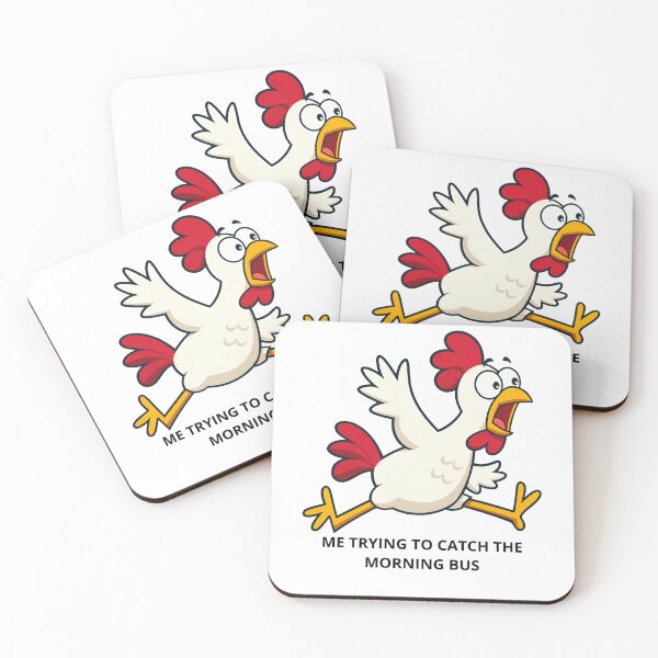 Item preview, Me Trying To Catch The Morning Bus Funny Chicken Meme designed and sold by Jani045.