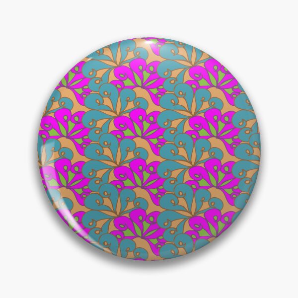 Item preview, vibrant neon ornate curves pattern designed and sold by RhoQA.