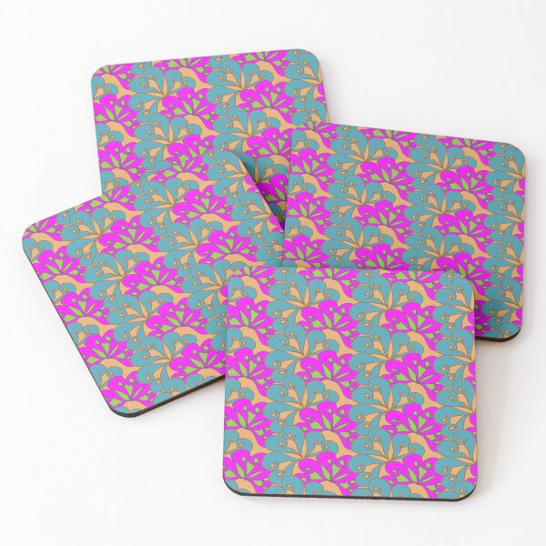 Item preview, vibrant neon ornate curves pattern designed and sold by RhoQA.