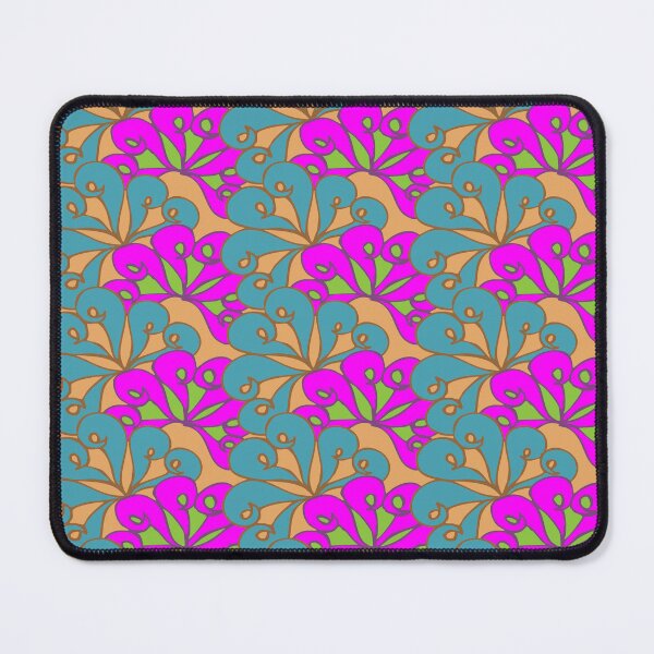 Item preview, vibrant neon ornate curves pattern designed and sold by RhoQA.