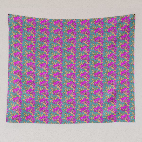 Item preview, vibrant neon ornate curves pattern designed and sold by RhoQA.