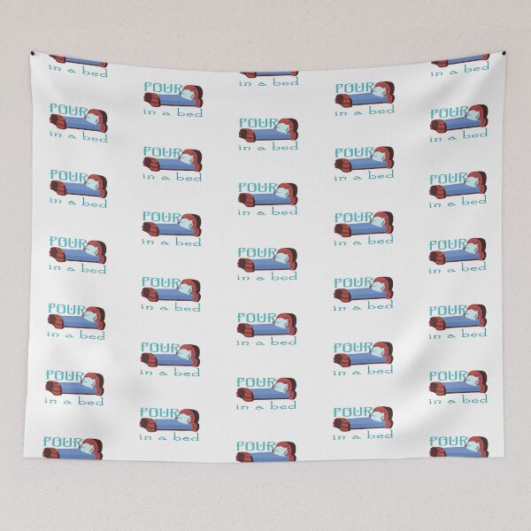 Item preview, Four In A Bed TWIN (on White) designed and sold by PawsitiveMum3.
