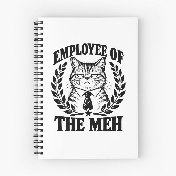 Item preview, Employee of the Meh – Unimpressed Office Cat designed and sold by MotionBanana Art.