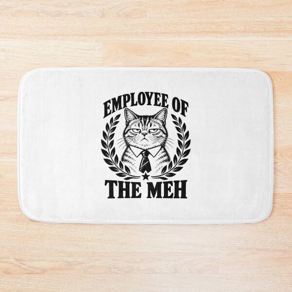 Item preview, Employee of the Meh – Unimpressed Office Cat designed and sold by MotionBanana Art.