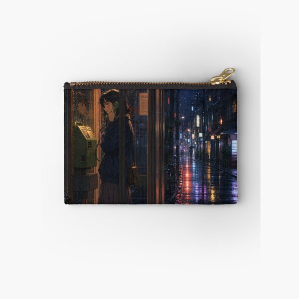 Item preview, Rainy Night Phone Booth Anime Girl designed and sold by vekotpu.