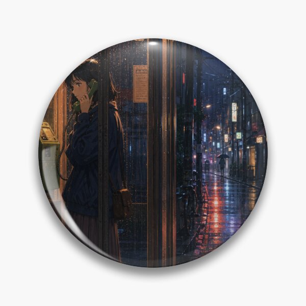 Item preview, Rainy Night Phone Booth Anime Girl designed and sold by vekotpu.