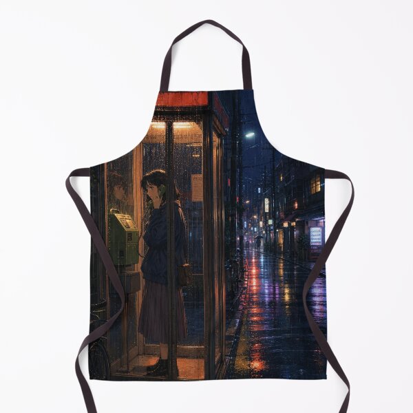 Item preview, Rainy Night Phone Booth Anime Girl designed and sold by vekotpu.