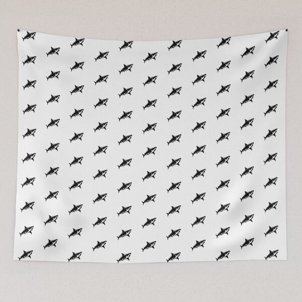 Item preview, Black Great White Shark Design designed and sold by pattern-archive.