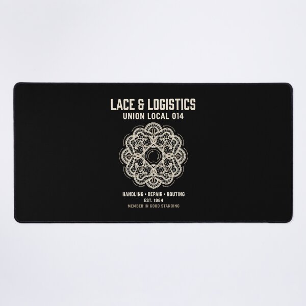 Item preview, Lace and Logistics Union Local Badge Crafting Humor designed and sold by SplashTastic.