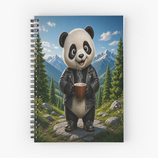 Item preview, Cute Traveler Panda Drinking Hot Coffee designed and sold by Breezes-of-Ida.