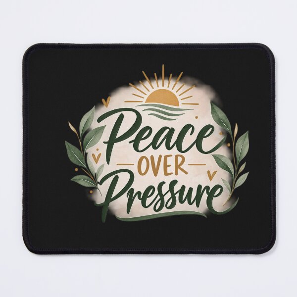 Item preview, Peace Over Pressure – Inspirational Mental Health & Self Care Quote designed and sold by Sanika arts .