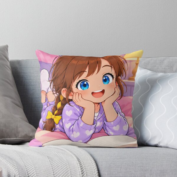 Item preview, Cute Girl Reading Book Cozy Bedtime Starry Bedroom Kids Design designed and sold by Kenzie & Co.