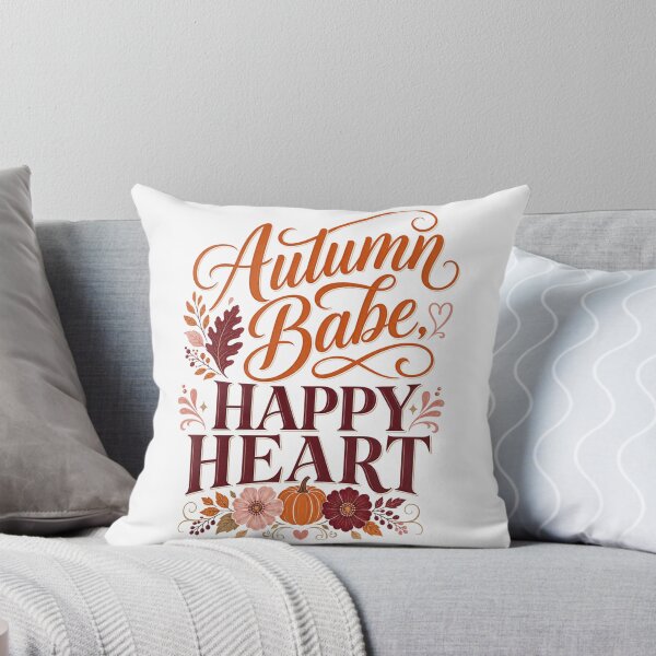 Item preview, Autumn Babe, Happy Heart – Cute Fall Design for Women, Cozy Autumn Lover Gift designed and sold by PrintSparkDesigns.