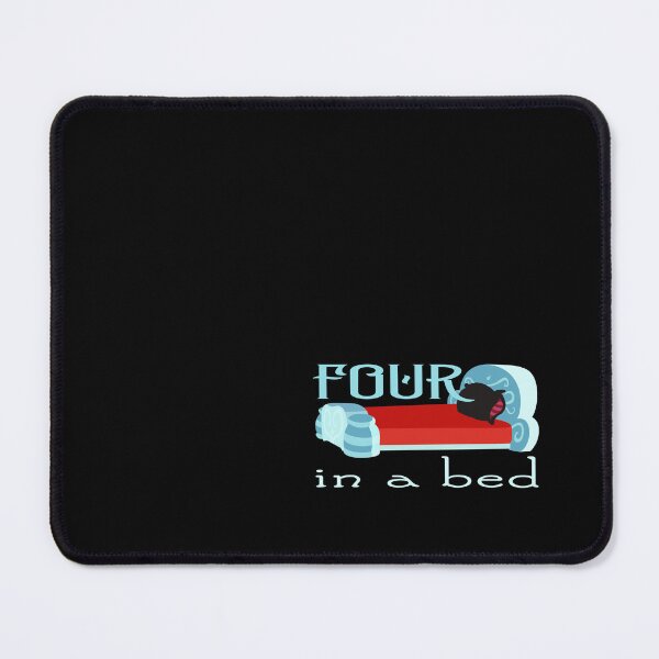 Item preview, Four In A Bed TWIN (on Black) designed and sold by PawsitiveMum3.