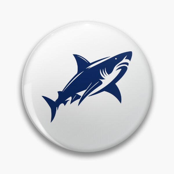 Item preview, Navy Blue Great White Shark Design designed and sold by pattern-archive.