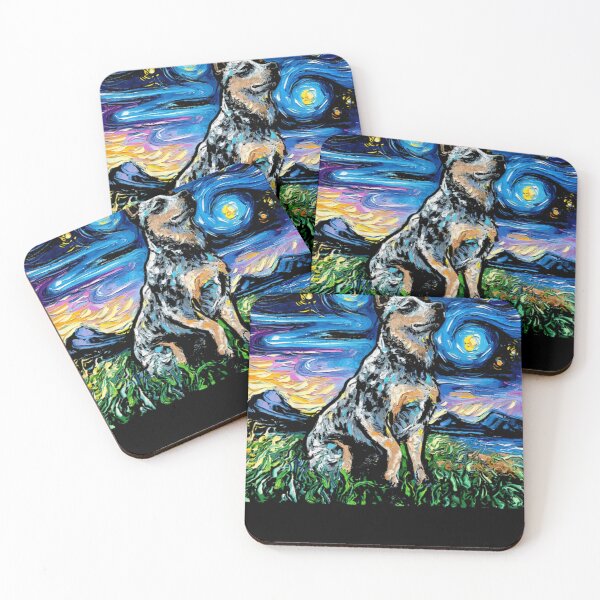 Item preview, Blue Heeler Starry Night designed and sold by MarineCanvas.