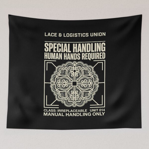 Item preview, Special Handling Human Hands Required Industrial Crafting Humor designed and sold by SplashTastic.