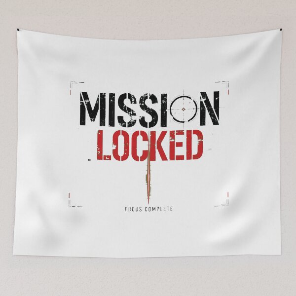 Item preview, MISSION LOCKED FOCUS COMPLETE - Black Red Tactical HUD Scope designed and sold by LunaGlow Studio.