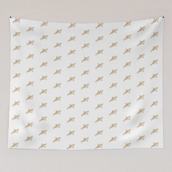 Item preview, Tan Great White Shark Design designed and sold by pattern-archive.