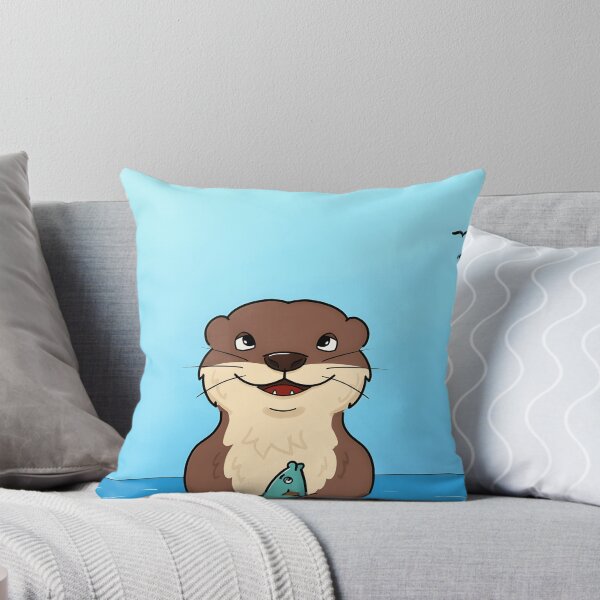 Artikelvorschau, Otter hält Fisch am Strand entworfen und verkauft von palotticzefla.