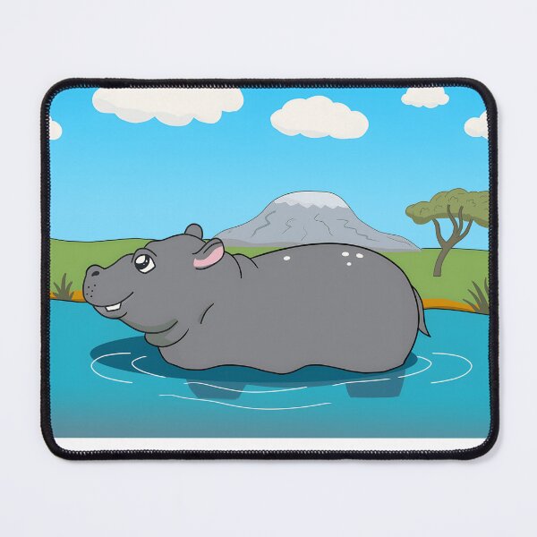 Item preview, Happy Hippo In Water African designed and sold by palotticzefla.